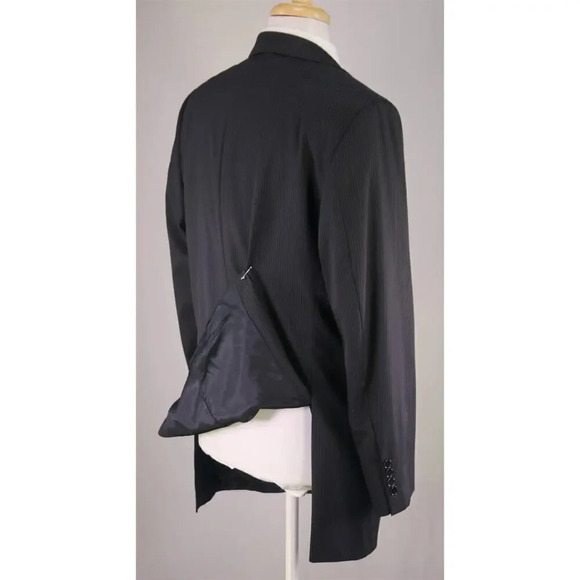 Brooks Brothers Recent Black Thin Striped Wool Stretch 2-Btn Luxury Suit 42L - Picture 7 of 11